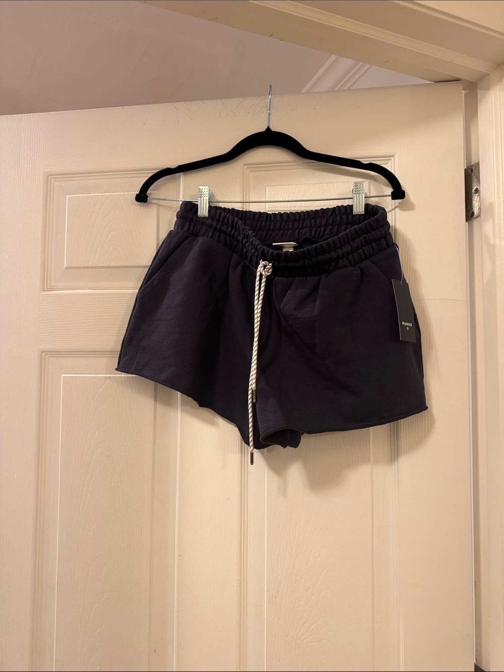 Women's Black Athletic Drawstring Shorts